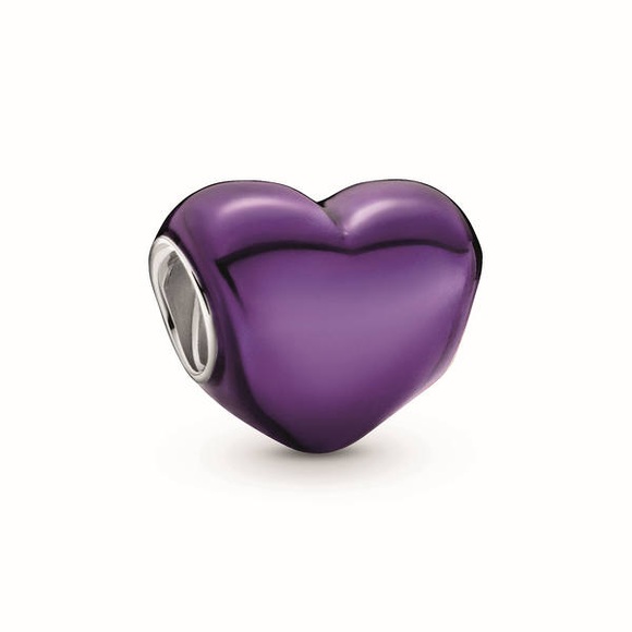 Pandora Metallic Purple Heart Charm Damen