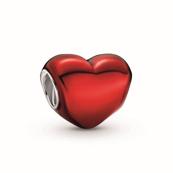 Pandora Metallic Red Heart Charm Damen