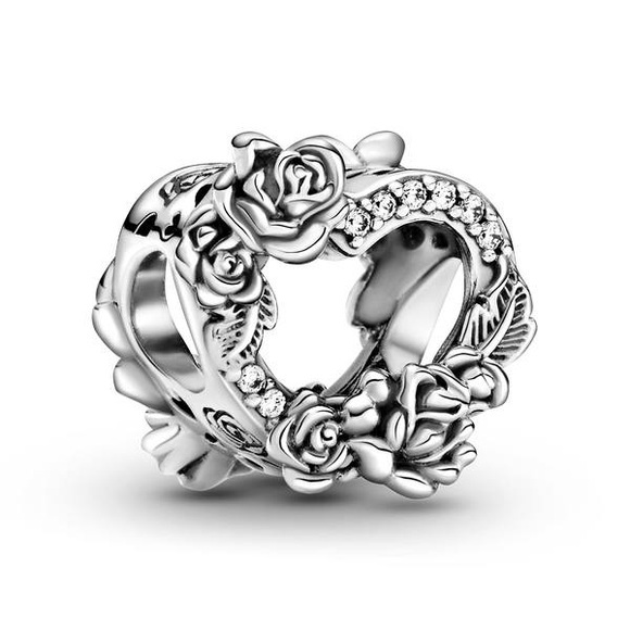 Pandora Heart&Rose Flower Charm Damen