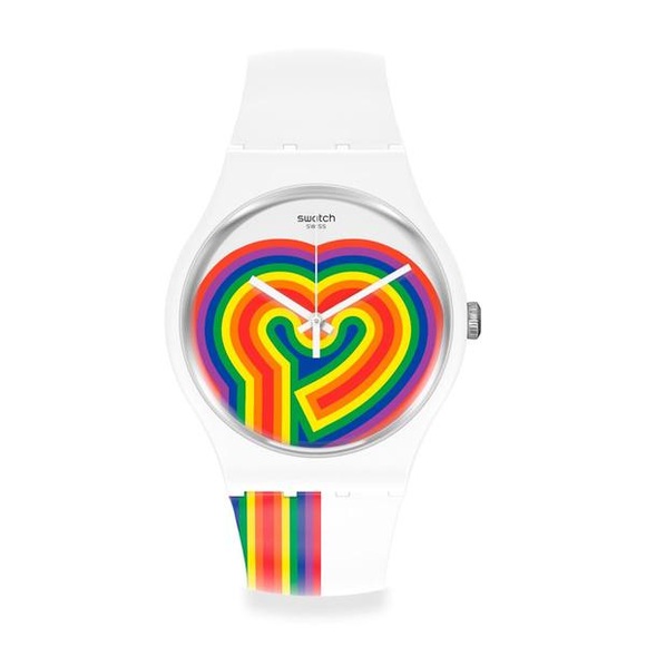 swatch Analoguhr Herren Multicolor 41mm