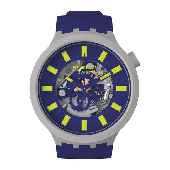 Analoguhr Herren Blau 47mm