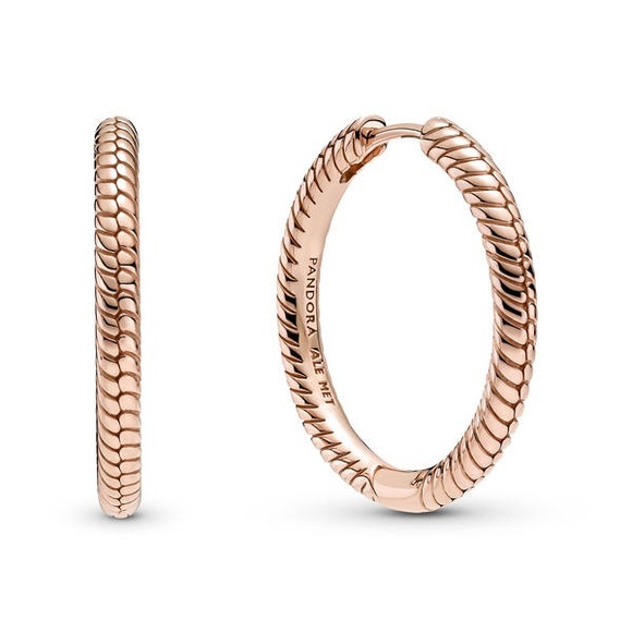 Creolen Damen Roségoldfarben ONE SIZE