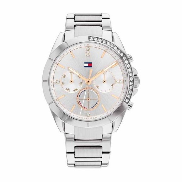 Chronograph Uhr Damen Silber 38mm