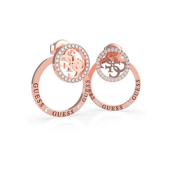 Guess UBE79096 Frauen's Rose Gold Ton Equilibre Ohrstecker