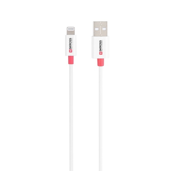 Skross USB-Kabel USB 2.0 USB-A Stecker 1.20 m Weiß Rund SKCA0004A-MFI120CN