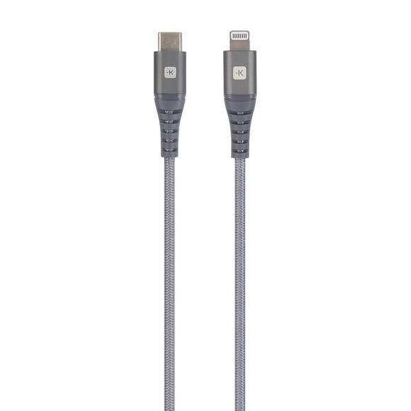 Skross USB-Kabel USB 2.0 USB-C? Stecker 1.20 m Space Grau Rund, Flexibel, Stoff-Ummantelung SKCA0015C-MFI120CN