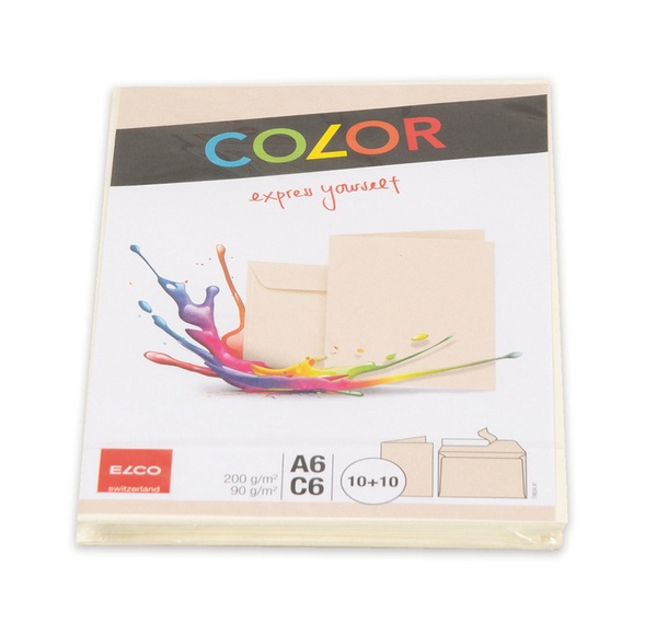 ELCO Doppelkarte mit Couvert Color A6/C6