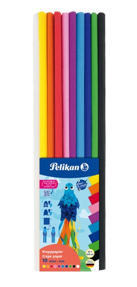 Pelikan Krepppapier Set 10 Farben, sortiert