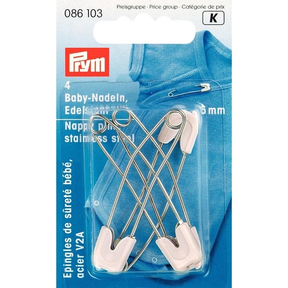 Prym Baby-Sicherheitsnadel, weiss 55 mm, Karton 1'000 Stk.