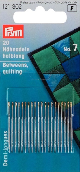 Prym Nähnadeln halblang Nr. 7, Stahl 0.70 x 31 mm, Karte 20 Stk.