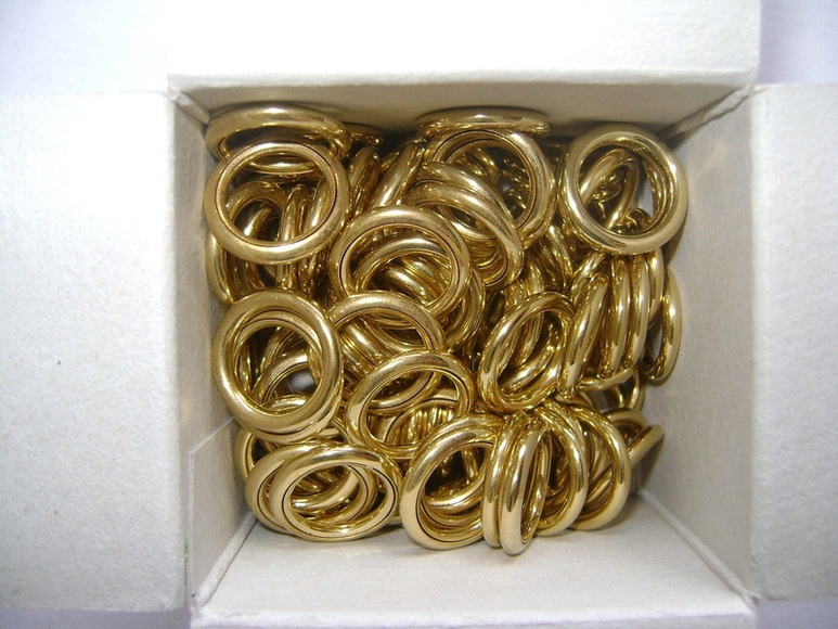Prym Hohlringe, gold 13 x 18 mm, Karton 100 Stk., Messing