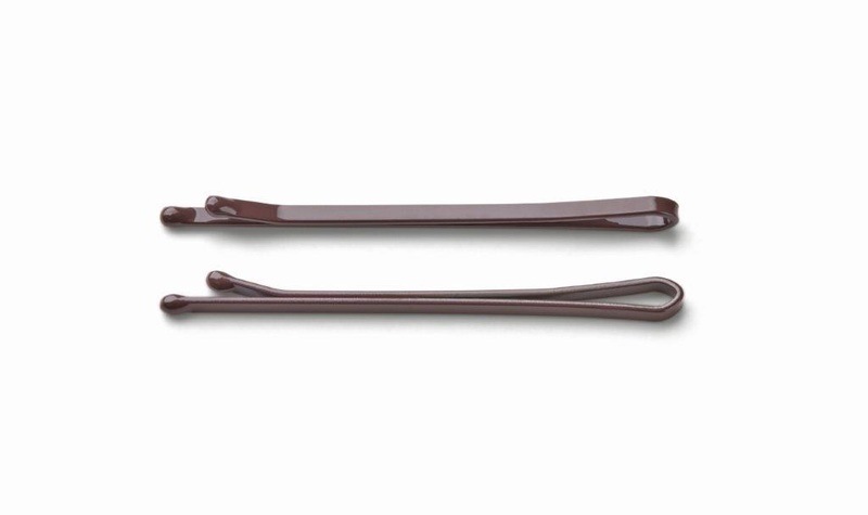 Trisa Haarklemmen glatt lackiert 55mm braun 250 Stk.