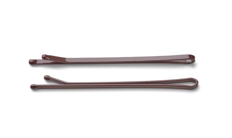 Trisa Haarklemmen glatt lackiert 65mm braun 250 Stk.