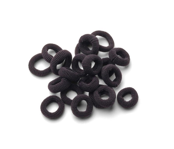 Trisa Frottée Kinder-Haargummis 20mm schwarz 20 Stk.