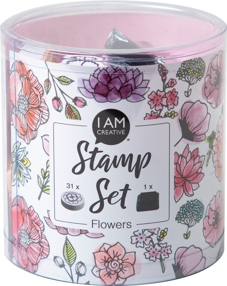 I AM CREATIVE Stempelset 4093.04 Flowers 31 Stück