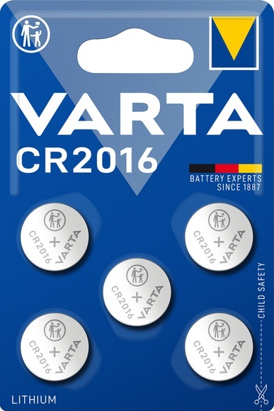 Varta Electronics CR2016 Knopfzelle CR 2016 Lithium 87 mAh 3 V 5 St.