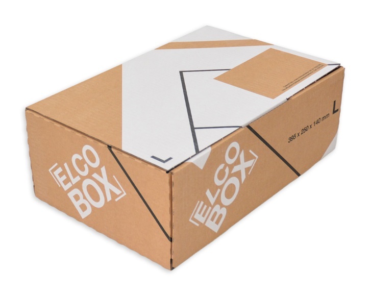 ELCO Versandtasche L 28834.25 braun/weiss 395x250x140mm