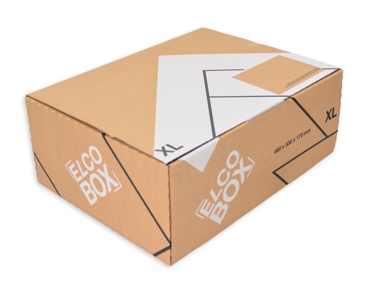 ELCO Versandtasche XL 28835.25 braun/weiss 460x335x175mm