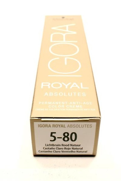 Schwarzkopf Professional Igora Royal Permanent Color Creme 5-80 Hellbraun Rot Natur