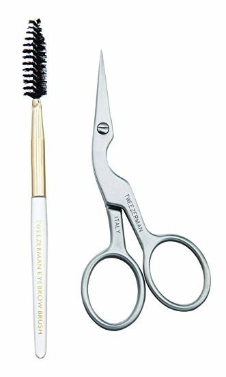 Tweezerman acciaio inox Brow Shaping forbici & 2pcs pennello (Studi...