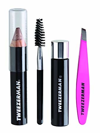 Tweezerman Mini Brow Kit de secours : Slant pinces + Browmousse + E...