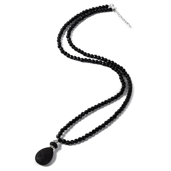 Andreani Kette mit echtem Glas und echten Lavasteinen