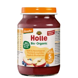 Holle Apfel & Heidelbeeren demeter Bio (190 g)
