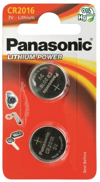 Panasonic Lithium Power 2x CR2016 Batterien
