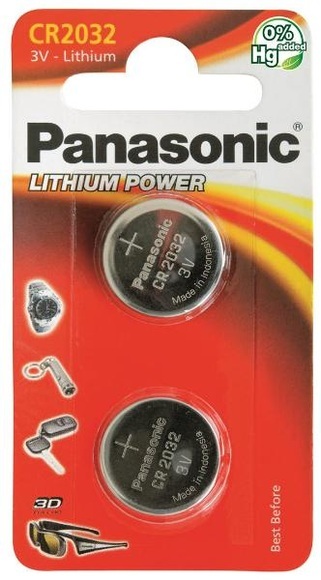 Panasonic Lithium Power 2x CR2032 Batterien