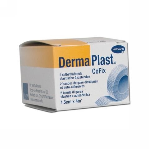 DermaPlast Gazebinde 1.5cmx4m weiss (2 Stück)