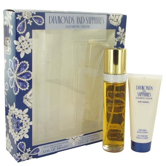 DIAMONDS & SAPHIRES by Elizabeth Taylor Gift Set -- 3.3 oz Eau de Toilette Spray + 3.3 oz Body Lotion