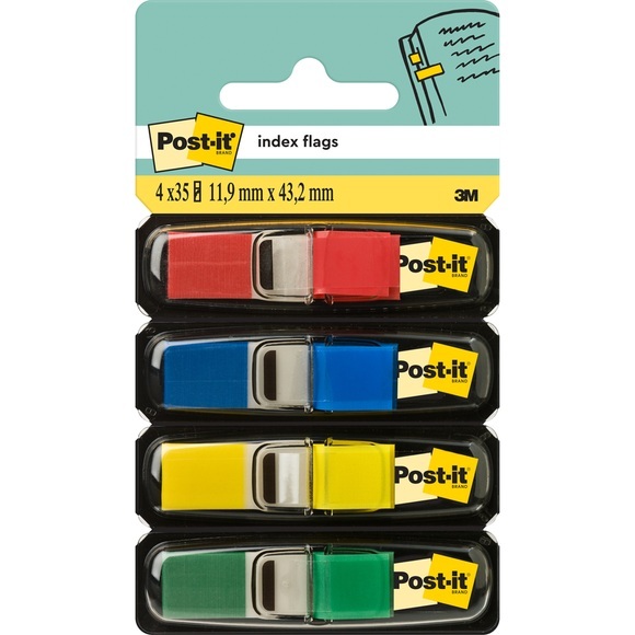 Post-it Haftmarker 7000144923 4 Block/Pack. Rot, Gelb, Grün, Blau