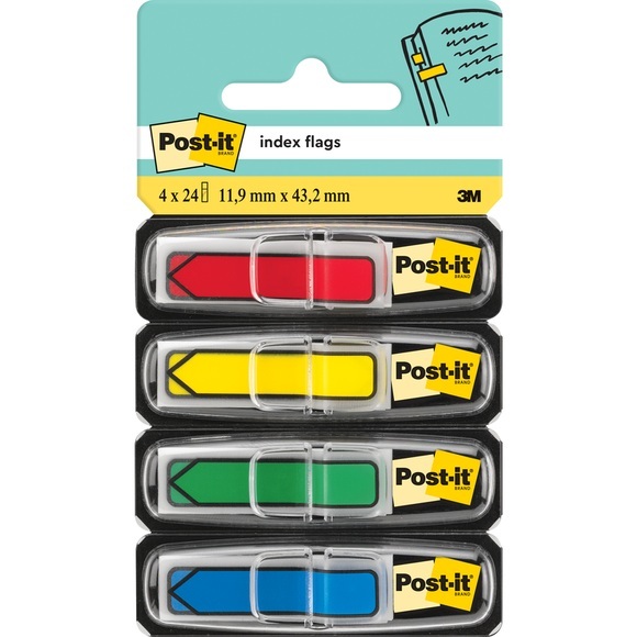 Post-it Haftmarker 7000144924 4 Block/Pack. Rot, Gelb, Grün, Blau
