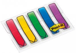 Post-it Haftstreifen 7000038078 5 Block/Pack. Rot, Blau, Gelb, Grün, Lila