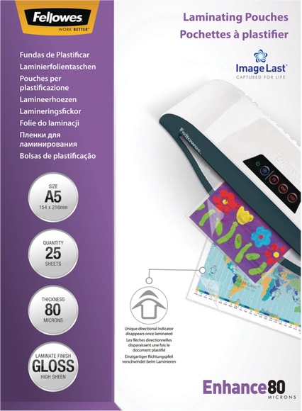 Fellowes 5396003 Laminating Pouches A5 25Pcs -