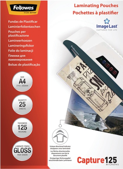Fellowes 5396301 Laminating Pouches A4 25Pcs -