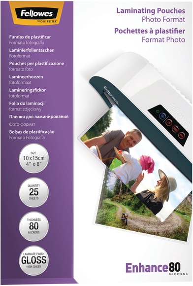 Fellowes 5440602 Laminating Pouches 10X15Cm 25Pcs -