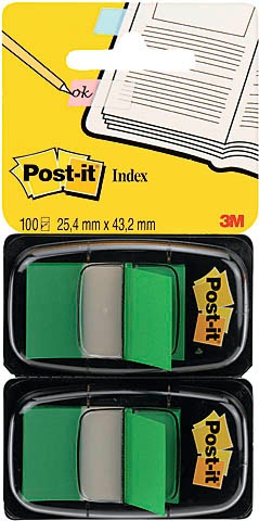 Post-it Haftstreifen 680-GN2 2 Block/Pack. Grün