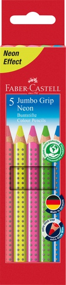 Faber-Castell Textliner Jumbo GRIP NEON mit 5 Farben