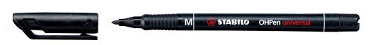 Stabilo Folienstift 843 OHPen universal M permanent Schwarz 843-46