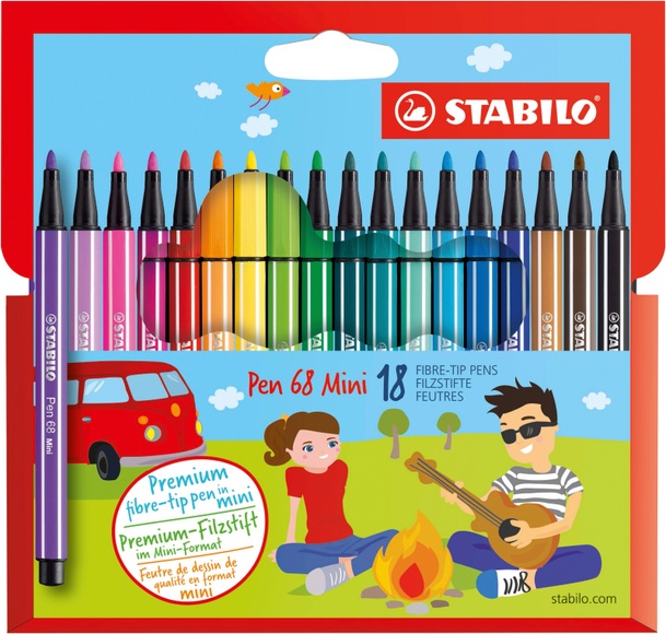 STABILO® Filzstifte PEN 68 MINI mit 18 Farben