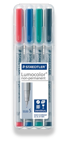 Staedtler 311 WP4 marker 4 pc(s) Black,Blue,Green,Red