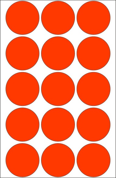 Herma 2272 Markierungspunkte Etiketten Ø 32 mm Rot 480 St. Permanent Papier