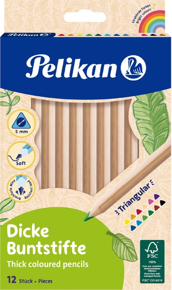 Pelikan Farbstifte Dick, 12er-Set, Farbe