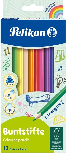 Pelikan Farbstifte D?nn, 12er-Set, Farbe