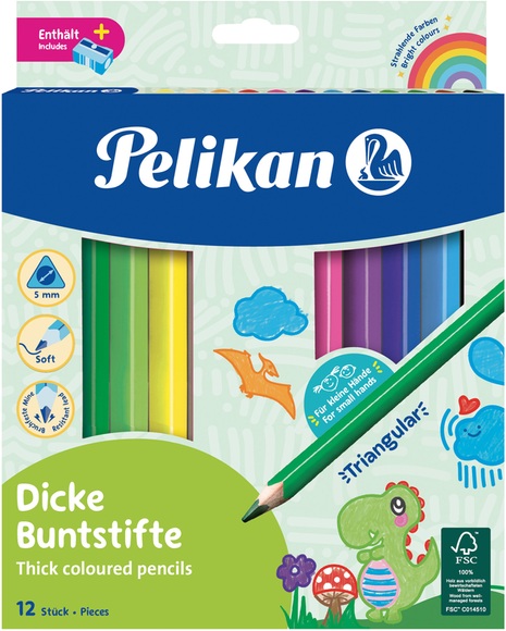 Pelikan Farbstifte Dick, 12-er Set, Farbe