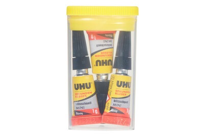 Sekundenkleber blitzschnell, Minis, flüssig, 3 x 1g