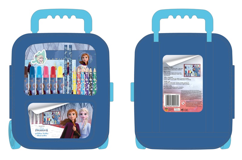 Licence - Frozen gefüllter Trolley Inhalt: Stifte, Bleistifte, Radierer, Spitzer, Sticker