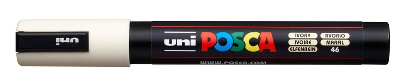 Uni-Ball uni POSCA PC-5M Marker 1 Stück(e) Elfenbein Rundspitze