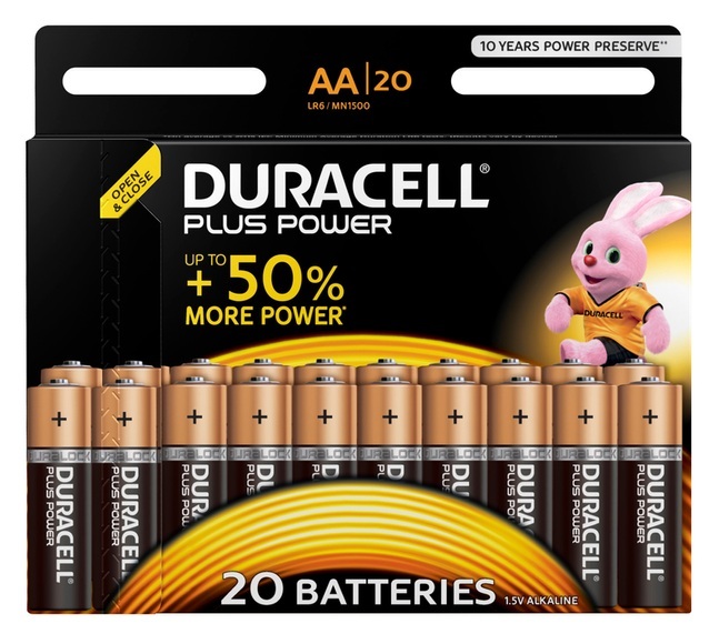 Plus Power Alkaline Mignon (AA) Batterien - 20 Stück